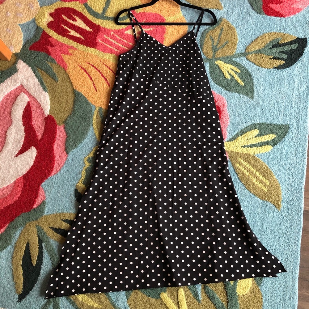 Polka dot A line slip dress